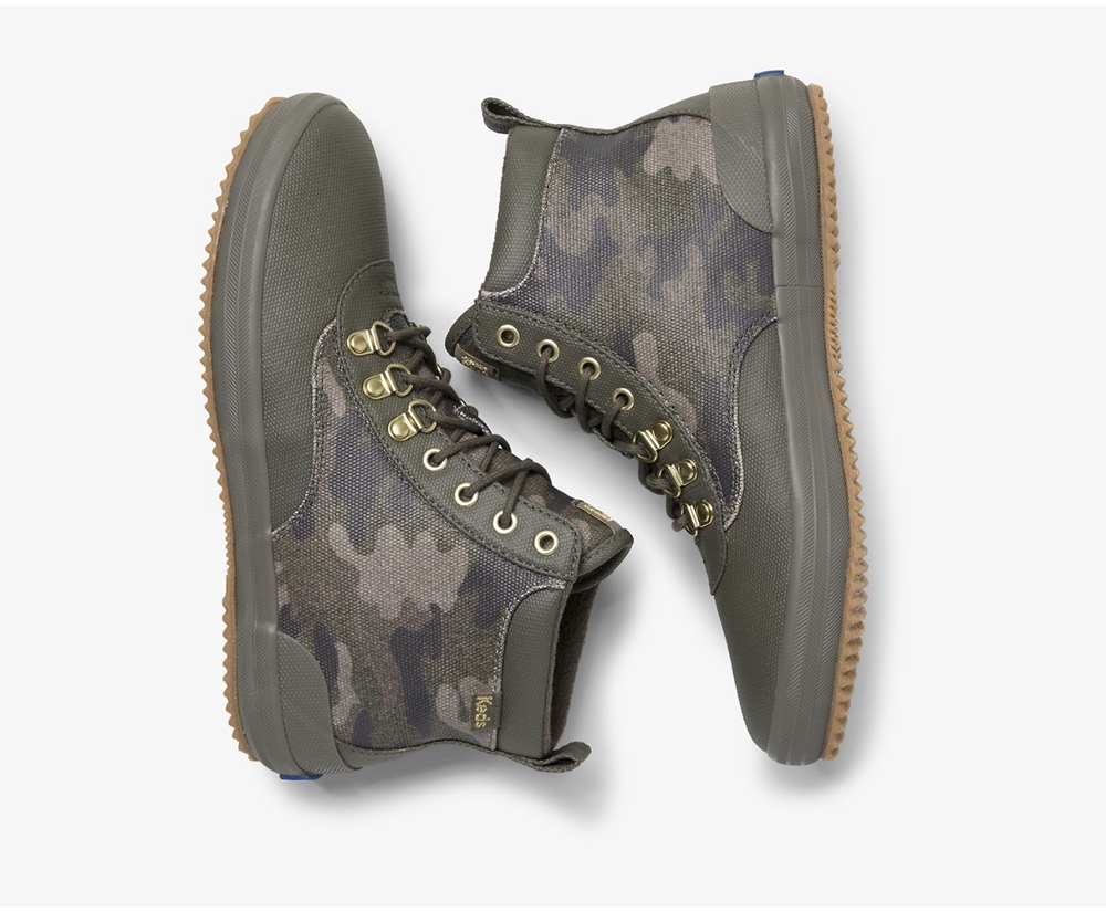 Bottes Keds Femme Vert Olive - Scout Ii Water-Resistant Camo Toile W/ Thinsulate™ - 783-ATECNK